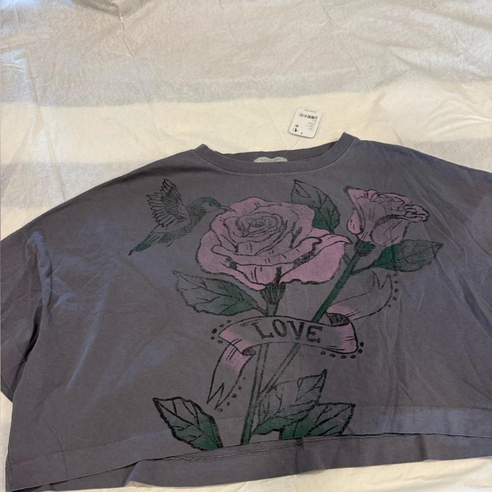 50. NWT Ragabond Free People East West Love Tee - one size - Picture 3 of 3